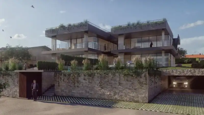 New Lake View Penthouse with Terraces and Private Pool in Manerba del Garda, Manerba del Garda
